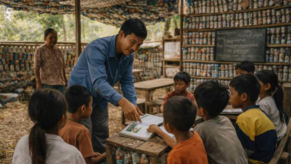La scuola fatta di spazzatura: quando i rifiuti diventano aula, infrastruttura e riscatto